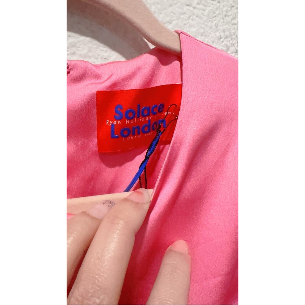 solace london tibby maxi pleated dress pink  size UK10/US6 - Picture 10 of 10